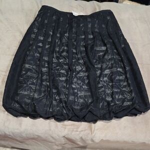 Cynthia Steffe Black Textured A-Line Skirt